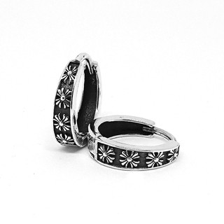 Chrome Hearts Sterling Silver 925 เครื่องประดับเงินแท้ ต่างหู SE-07 Hoop Earring Code:CED022