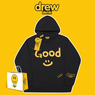 Drew เสื้อแจ็คเก็ตสเวตเตอร์แขนยาวลาย Smiley Face House Justin Bieber Ins สีแดง