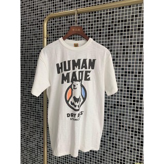 พร้อมส่งเสื้อยืดผ้าฝ้ายพิมพ์ลาย Human Made Polar Bear สําหรับผู้ชายผู้หญิง