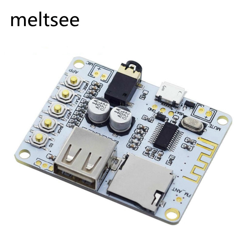 บอร์ดรับสัญญาณเสียงบลูทูธไร้สายพร้อม usb tf card slot decoding playback output a 7-004 5v 2 . 1