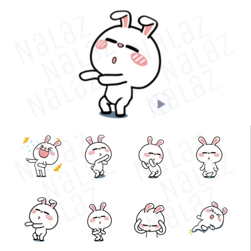 น้องต่ายสายย่อ สติกเกอร์ไลน์ ดุ๊กดิ๊กขยับได้ ไม่มีวันหมดอายุ Hyper Rabbit อายูเรดิ๊ วอ เอ๊ะๆๆๆ กระต่ายไฮเปอร์