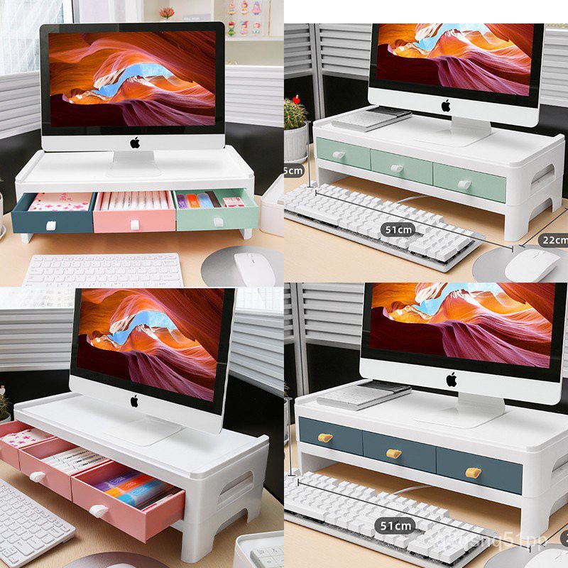 vv2X Plastic Monitor Stand Riser Computer Support Rack Laptop Increased ...