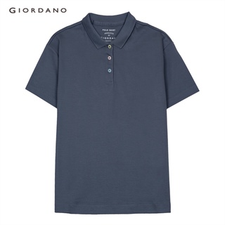 GIORDANO เสืื้อโปโลผู้หญิงทรงBoyfriend Women’s Luxury Touch Polo 05311202