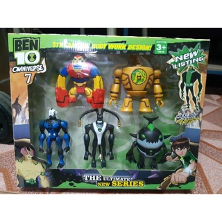 หุ่นโมเดล BEN10 เบ็นเท็น เซ็ท5ตัว