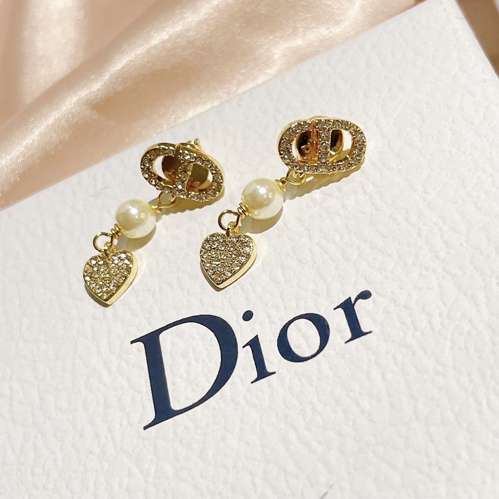 แฟชั่นแบรนด์ ง จดหมายรักต่างหูมุกเพชรที่มีรุ่นเดียวกันของเทรนด์วัสดุโนเบิลสง่างามประณีต - รูปที่ 2