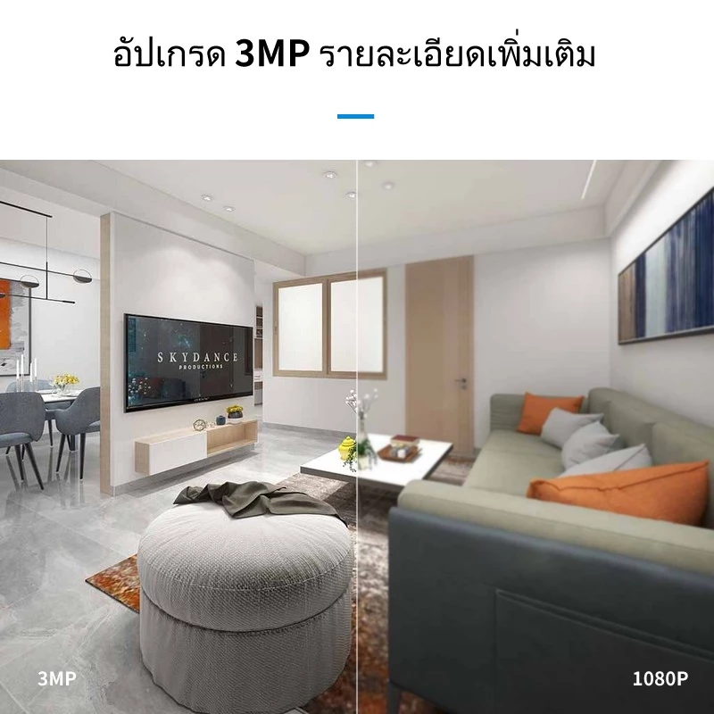 FNKvision กล้องวงจรปิดไร้สาย WiFi IP Camera 3MP Full HD thumbnail 4