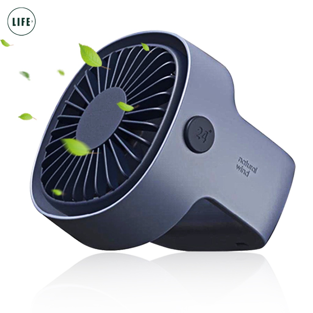 3Life พัดลมระบายความร้อน ขนาดเล็ก แบบ 5 ใบพัด ชาร์จ USB