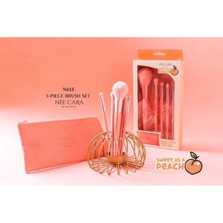 *ของแท้* แปรงแต่งหน้า 5-PIECE BRUSH SET NEE CARA รหัส N615