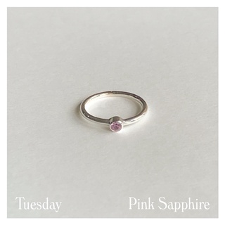 maru.welry Happy Tuesday! 🤍 แหวนประจำวันเกิดวันอังคาร ประดับ Pink Sapphire แท้ ✨