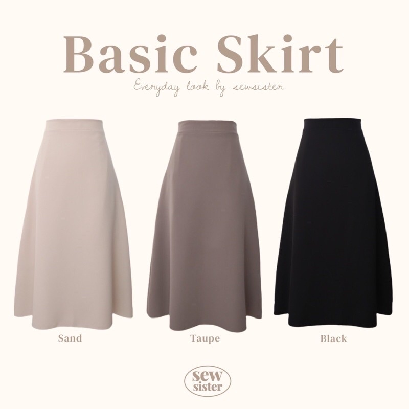 ส่งต่อ กระโปรง Basic skirt ร้าน sew.sister