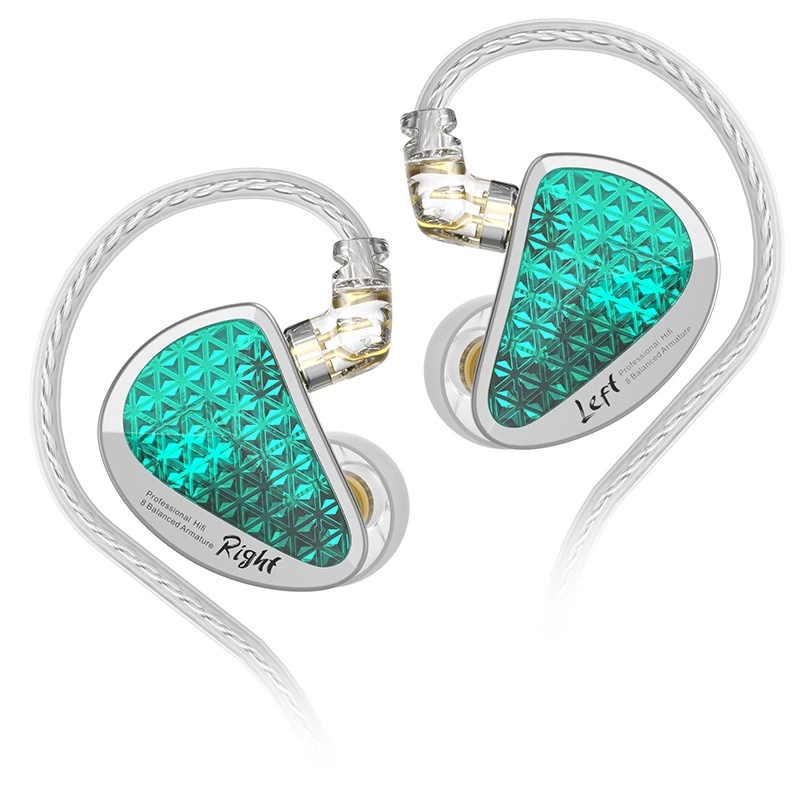 Kz AS16 Pro 8BA Balanced Armature ชุดหูฟังอินเอียร์ HIFI DJ ตัดเสียงรบกวน AS12 ZSX
