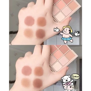 Jiugongge พาเลตต์อายแชโดว์ 9 สี เนื้อแมตต์ 9 สี สีนู้ด ธรรมชาติ ราคาถูก
