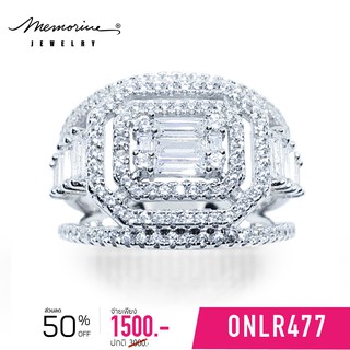 Memorine Jewelry แหวนเงินแท้ 925 ฝังเพชรสวิส (CZ) : ONLR477