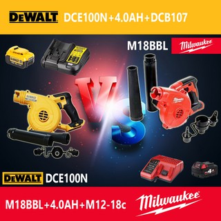 Milwaukee M18BBL  และ ดีเวล DCE100N เครื่องเป่าลม ไร้สาย 18V