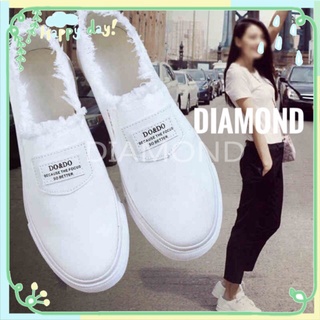 Diamond casual shoes รองเท้าผ้าใบสวมง่ายๆ ใส่สบาย canvas shoes🎈