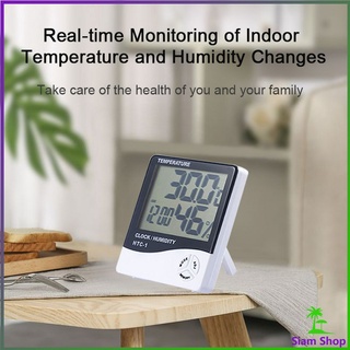 แบบดิจิตอล เครื่องวัดอุณหภูมิและความชื้น Digital Temperature Meter แบบดิจิตอล  LCD