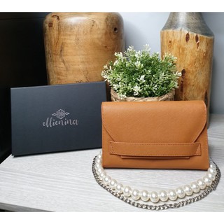 กระเป๋า WOC wallet on chain กระเป๋าคลัทช์ คลัทช์ไปงาน หนังแท้ กระเป๋าหนังแท้ ellienina brand