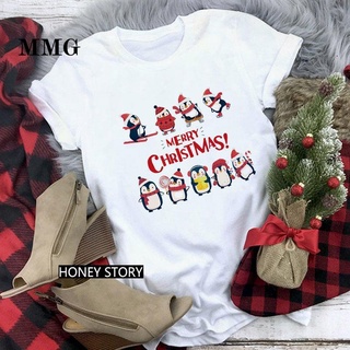 เสื้อยืดผ้าฝ้าย เสื้อยืดคริสต์มาส▫New Hot Sale Merry Christmas T Shirt 新款圣诞节圣诞老人T恤