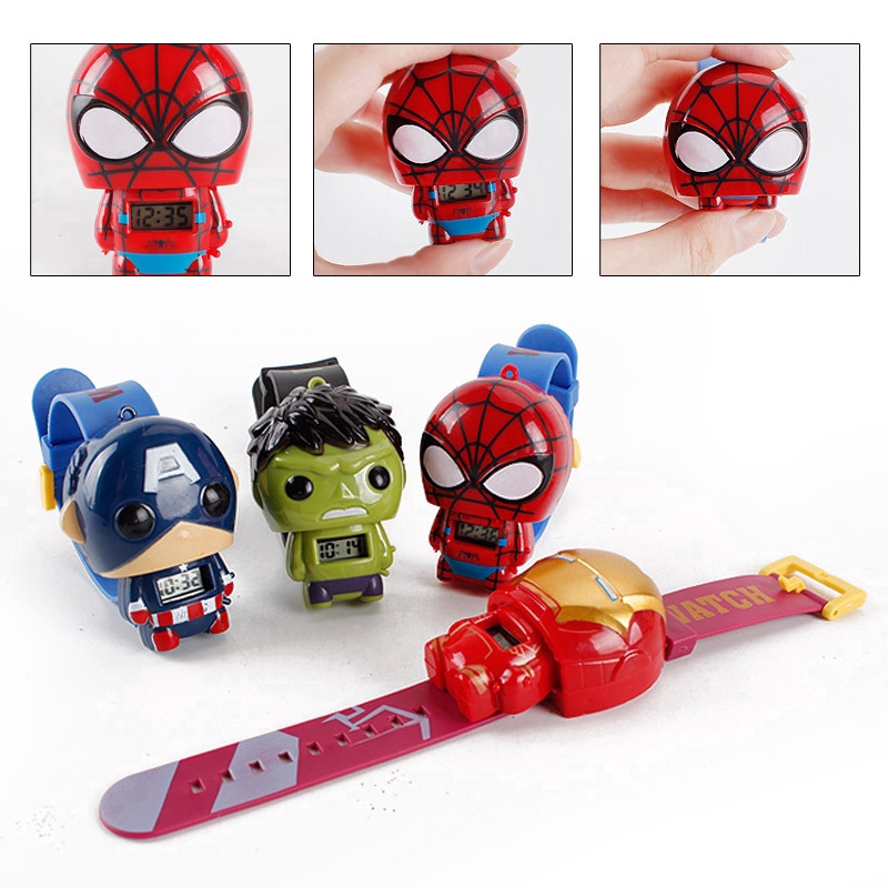 นาฬิกาเด็ก นาฬิกาข้อมือซูเปอร์ฮีโร่ การ์ตูน นาฬิกาข้อมืออิเล็กทรอนิกส์