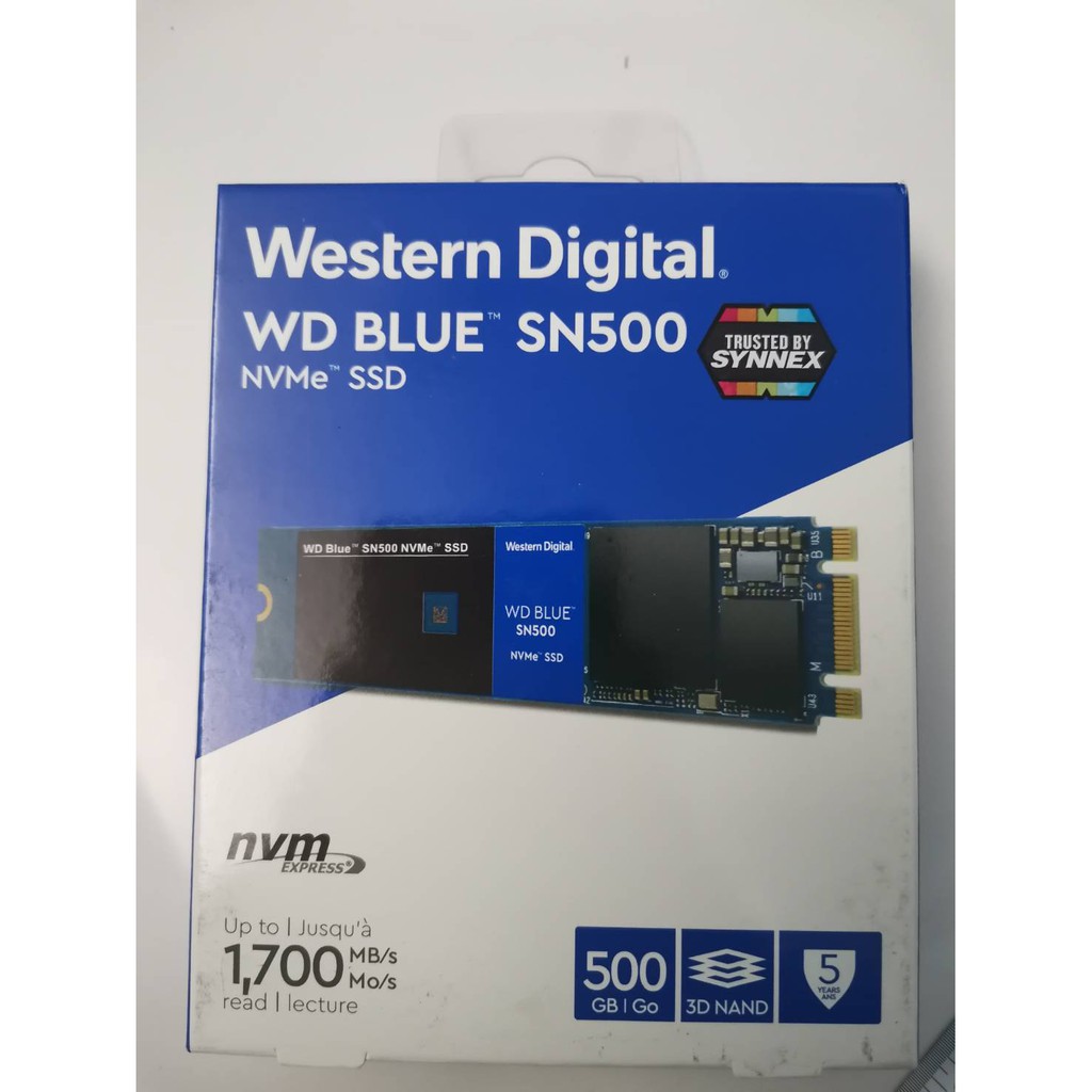 (wd blue sn550) WESTERN 500GB (เอสเอสดี) WD BLUE SSD SN500 500GB NVMe Pci-E READ 1700MB# WDS500G1B0C-NVME