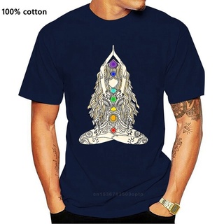 T-shirt  ขายดี เสื้อยืดลําลอง แขนสั้น พิมพ์ลายโยคะ Chakra Meditation Sun Mandala Humor Over S-5 CFhkfb69NHhlbl55S-5XL