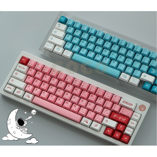 แป้นพิมพ์ภาษาไทยThai keycap  คีย์บอร์ด 125 คีย์ Pbt Sweet baby IcebergKeycaps Cherry Profile Dye Sub