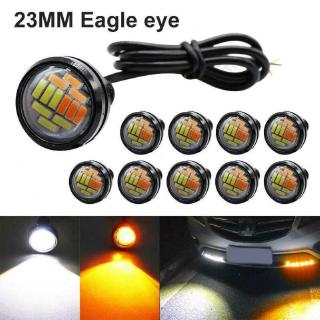 2 ชิ้น 12 v 23 มม. dual color switchback eagle eye หลอดไฟสําหรับติดรถยนต์