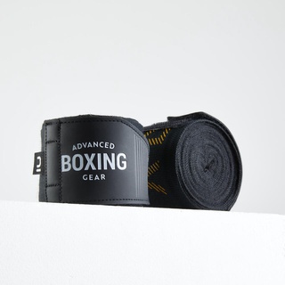 ผ้าพันมือสำหรับชกมวยยาว 4.5 เมตร OUTSHOCK BOXING WRAPS 4.5 M - BLACK/GOLD