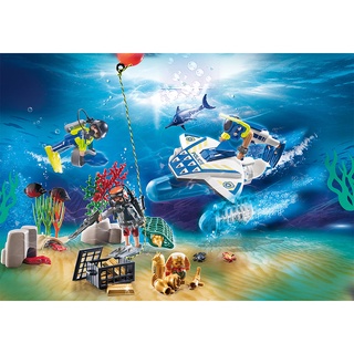Playmobil 70776 Advent Calendar Bathtime Fun Police Diving Mission ฟิกเกอร์ แอดเว้นท์ อาบน้ำแสนสนุก ปฏิบัติการดำน้ำ
