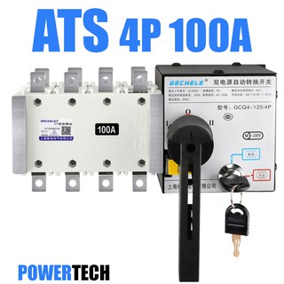 ATS 4P 100A 400V Dual Power ATS Automatic transfer switch  เวลาในการเปลี่ยนน้อยกว่า 30ms