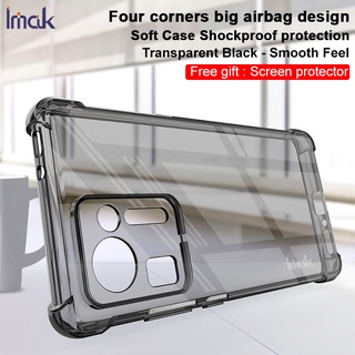 Imak Xiaomi Mi Mix 4 Shockproof Clear Soft TPU Case Xiomi Mi Mix4 Transparent Silicone Back Cover Screen Film