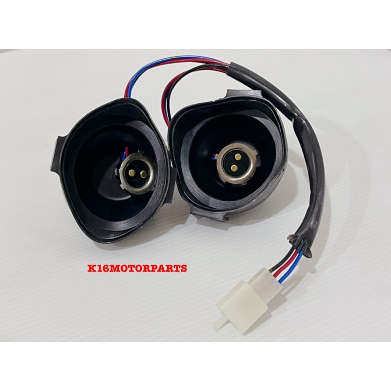 ขั้วไฟหน้า 2 ขั้ว พร้อมยางครอบ รุ่น DASH-RS / DASH-NEW / LS125-D # 1310-045-00 # ยี่ห้อ HMA ราคา ถูกที่สุด ดีลบีเคเค