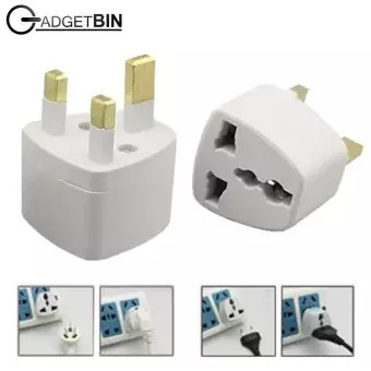 Gadgetbin Universal/Universal UK 3 Pin Travel Plug Socket Adapter Adaptor