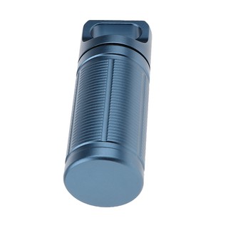 ☆KOKIYA★Titanium Outdoor Travel Waterproof Mini Pill Case Box Capsule Bottle blue