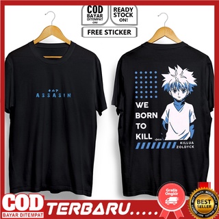 T-shirt เสื้อยืด พิมพ์ลายการ์ตูนอนิเมะญี่ปุ่น KILLUA ZOLDYCK HUNTER X HUNTER GON FREECSS ASIN MANGA สไตล์ญี่ปุ่น S-5XL