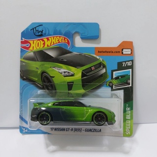 รถเหล็ก Hotwheels 17 NISSAN GT-R(R35) GUACZILLA แพคสั้น (ib013)oh