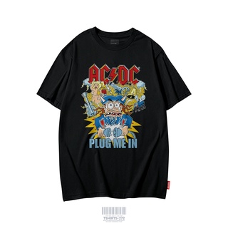 เสื้อยืดคอกลมเสื้อยืด พิมพ์ลายวงดนตรี Distro Acdc TS-272 สําหรับผู้ชาย และผู้หญิงS-4XL