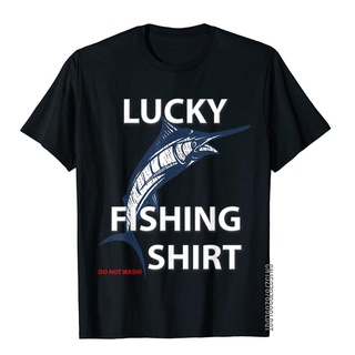 เสื้อยืดผ้าฝ้าย เสื้อยืด ผ้าฝ้าย พิมพ์ลาย Lucky Fishin คุณภาพสูง เหมาะกับของขวัญ สไตล์ชาวประมง สําหรับผู้ชาย และผู้หญิง