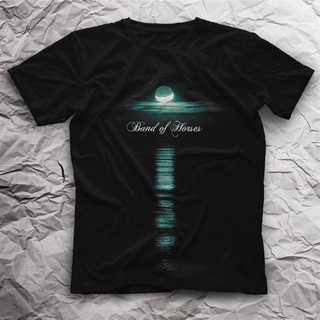 เสื้อยืด พิมพ์ลาย Band of Horses สีดํา สําหรับทุกเพศ