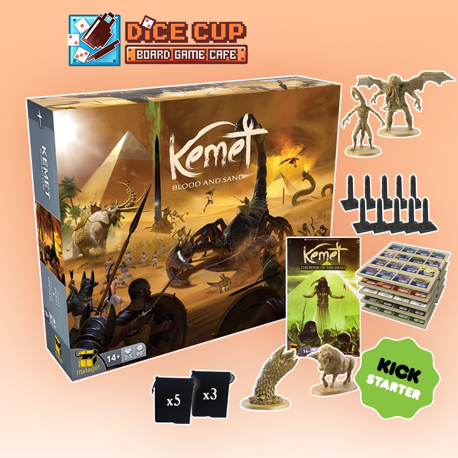 [ของแท้] Kemet: Blood And Sand God Pledge Kickstarter + The Great Old Ones + Book of the Dead Board 