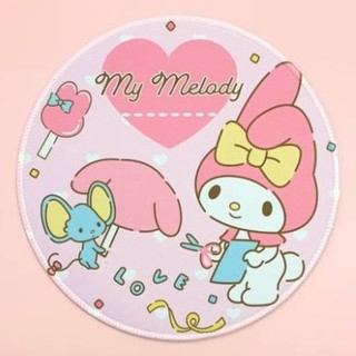 MY MELODY H แผ่นรองเมาส์ แผ่นรองเม้าส์ ลาย MY MELODY H  PINK  ขนาดเส้น้ผ่านศุนย์กลาง 23 cm สวยงามน่าใช้งาน by  MANOPNEST