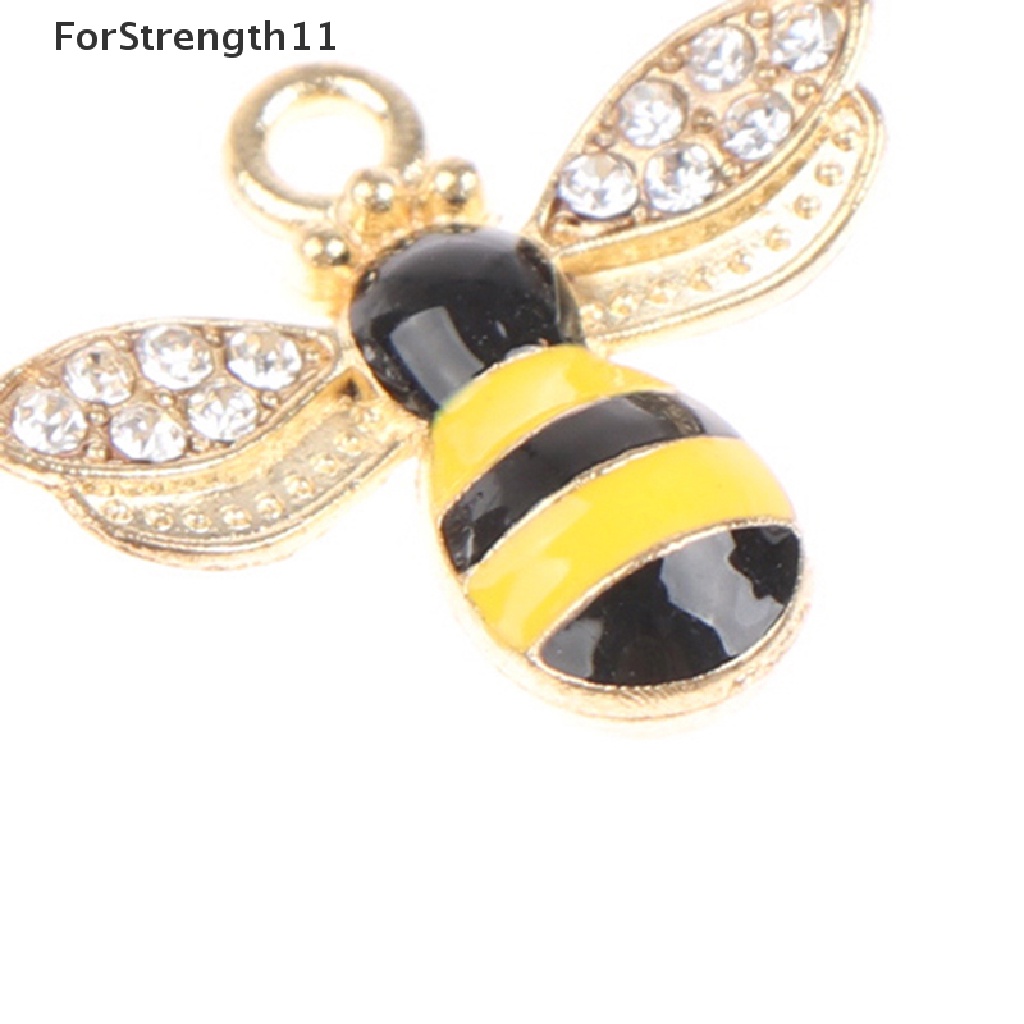 ForStrength 10Pcs Enamel Cute Animal Bee Charms Pendant For Women Necklaces Jewelry Making . #7