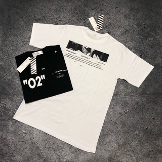 Kaos OFF WHITE CARAVAGGIO เสื้อยืดลําลอง สําหรับผู้ชาย ผู้หญิง แขนสั้น สีขาว "02" - BAJU OFF WHITE 1:1 ORI