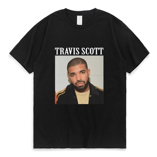 เสื้อยืดแขนสั้น พิมพ์ลายอัลบั้มแร็ปเปอร์ Drake Lil Baby Travis Scott สไตล์ฮิปฮอป สําหรับผู้ชาย และผู้หญิง