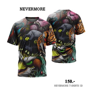 NEVERMORE T-SHIRT 3D  ใส่ได้ทั้งชายและหญิง