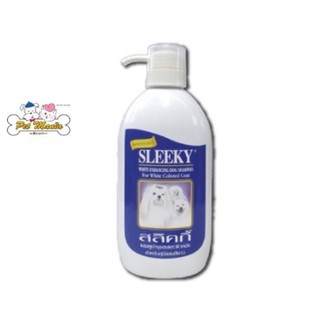 SLEEKY สลิคกี้ แชมพูบำรุงขนและผิวหนัง สำหรับสุนัขขนสีขาว 600CC.