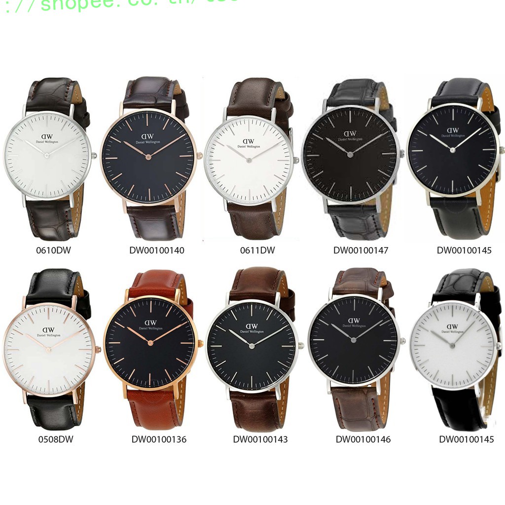 Daniel Wellington Classic 36 mm Reading Watch - นาฬิกาแบรนด์เนมแท้ 100% เดเนียล สายหนัง ของแท้ราคาถู