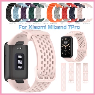 สายนาฬิกาข้อมือซิลิโคน ระบายอากาศ สําหรับ Xiaomi Mi Band 7 pro MiBand 7Pro Mi Band 7Pro