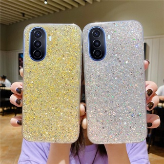 พร้อมส่ง เคสโทรศัพท์มือถือแบบนิ่ม ใส กันกระแทก แต่งกลิตเตอร์เพชร ระยิบระยับ แฟชั่น สําหรับ Huawei Nova Y70 Honor X9 5G X9 4G X8 X7 NovaY70 HonorX9 2022