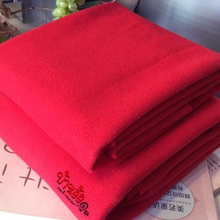 ผ้าขุดขน สีแดง ผ้า ขนสั้น เกรียน เนื้อบาง หน้าเดียว สำหรับทำตุ๊กตา fabric for sew สินค้าพร้อมส่ง